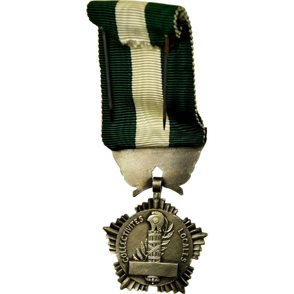France, Collectivités locales, Medal, Very Good Quality, Crouzat, Silvered