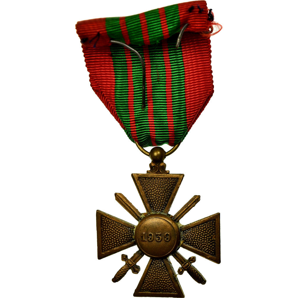 France, Croix de Guerre, Medal, 1939, Excellent Quality, Bronze, 37