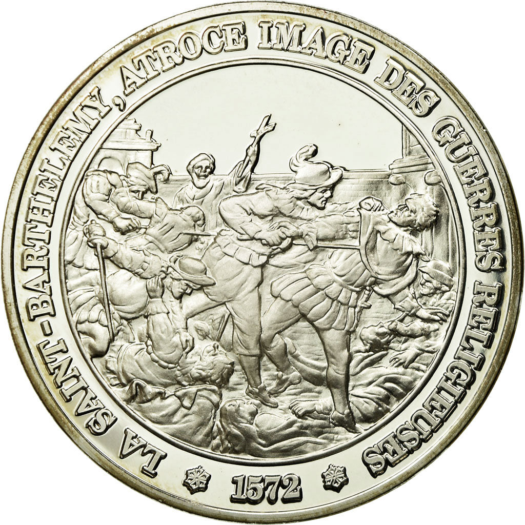 France, Medal, Saint-Barthélémy, Guerres de Religions, MS(65-70), Silver
