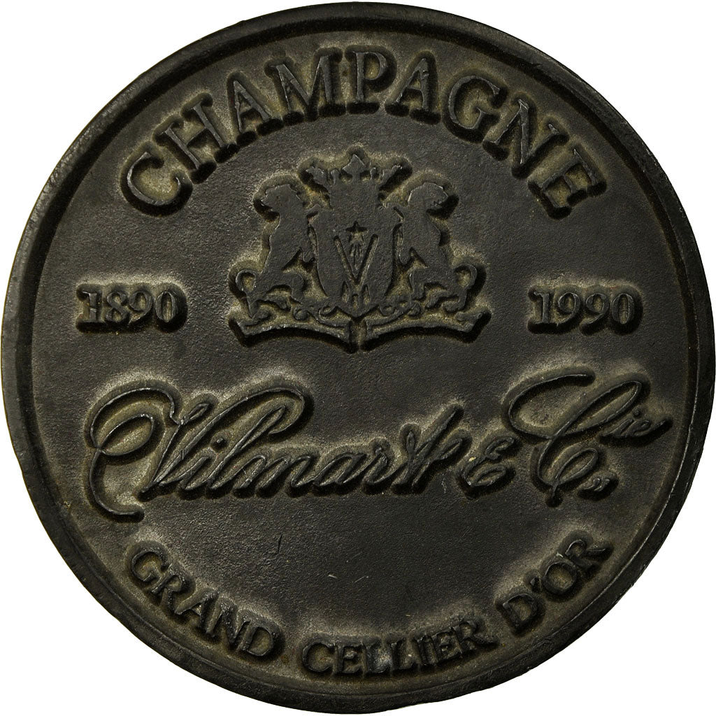 Francia, medaglia, Champagne Vilmart, Grand Cellier d'Or, 1990, SPL, Stagno