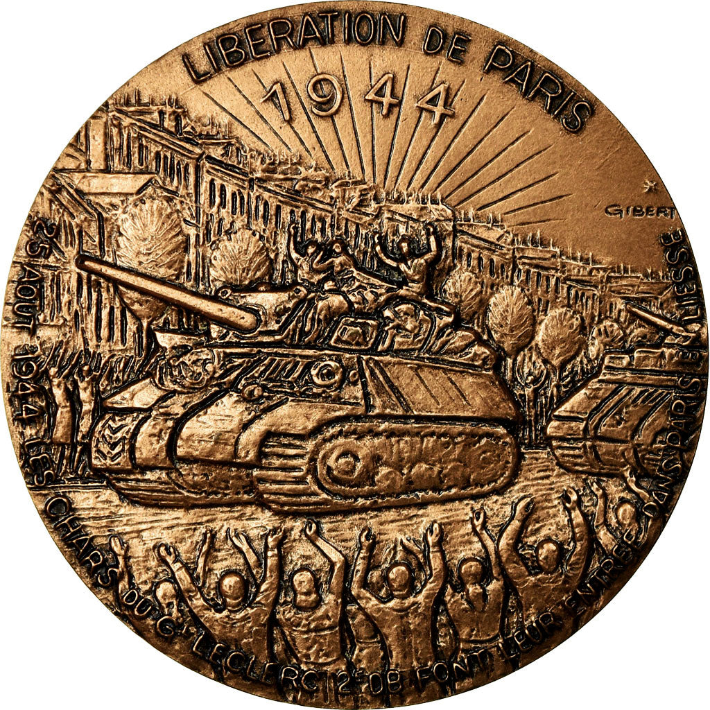 Francia, medalla, Seconde Guerre Mondiale, La Libération de Paris, Gibert, FDC