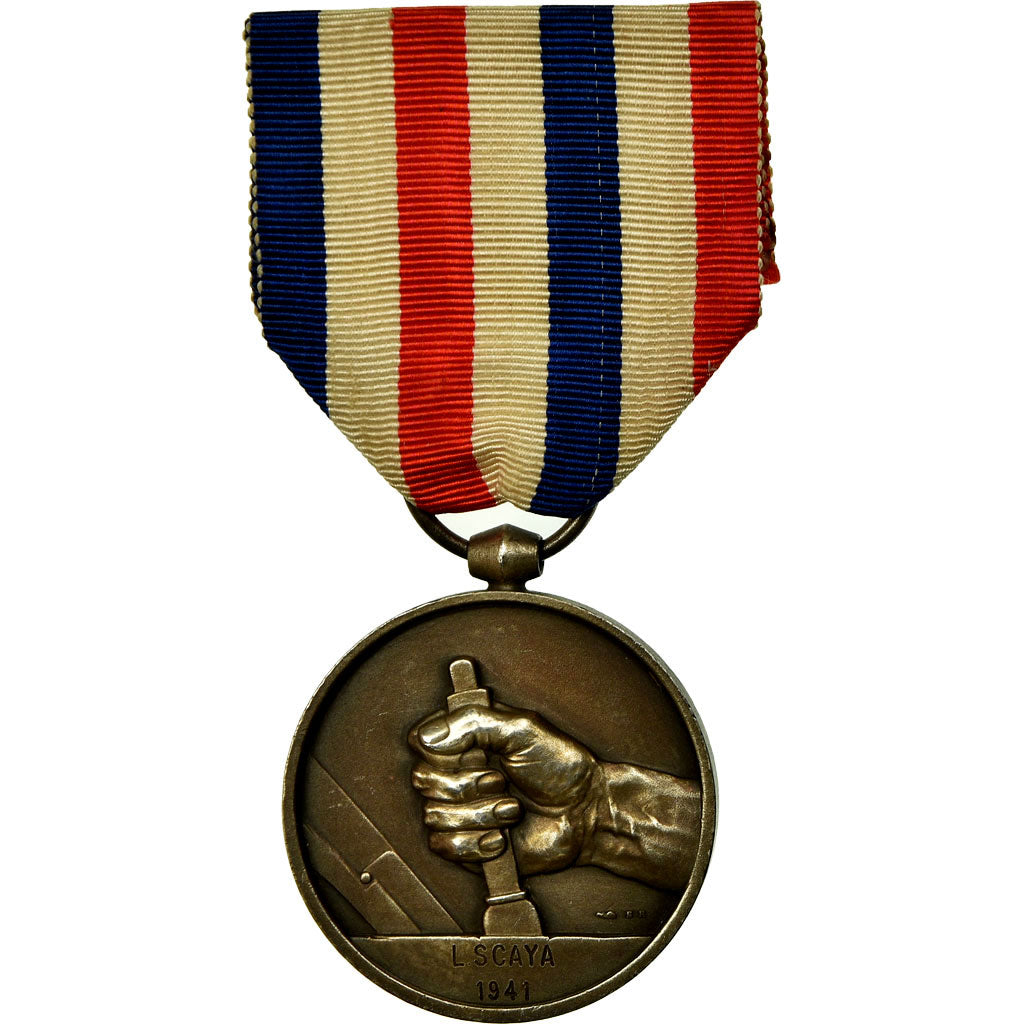 France, Médaille des cheminots, Medal, 1941, Excellent Quality, Favre-Bertin