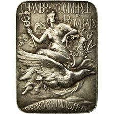 France, Medal, Chambre de Commerce de Roubaix, Lefebvre, AU(55-58), Silver
