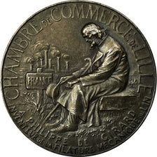 France, Medal, Chambre de Commerce de Lille, Lefebvre, MS(60-62), Silver