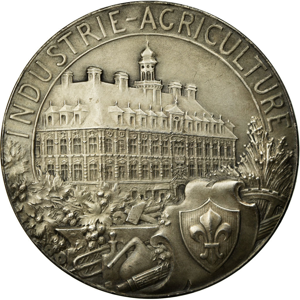 France, Medal, Chambre de Commerce de Lille, Lefebvre, MS(60-62), Silver