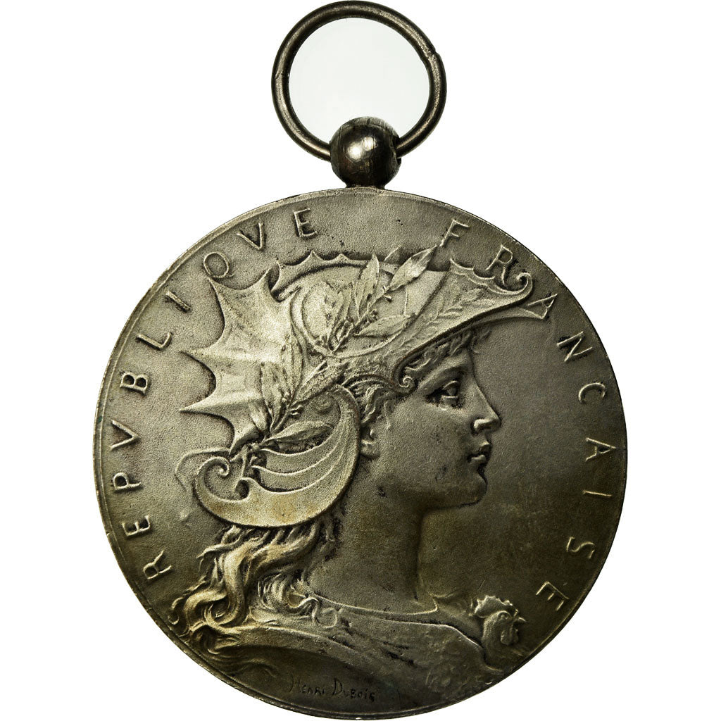 France, Medal, Ville de Dunkerque, Dubois.H, MS(60-62), Silvered bronze