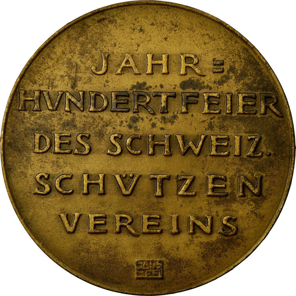 Zwitserland, Medaille, Jahr Hundertfeier des Schweiz. Schützenvereins, Aarau