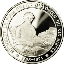 France, Medal, Michelet, Historien, MS(65-70), Silver