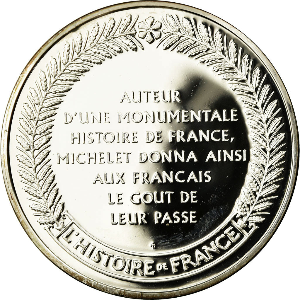 France, Medal, Michelet, Historien, MS(65-70), Silver