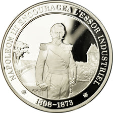 France, Medal, Napoléon III encouragea l'Essor Industriel, MS(65-70), Silver