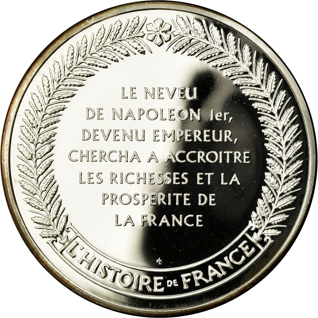 France, Medal, Napoléon III encouragea l'Essor Industriel, MS(65-70), Silver