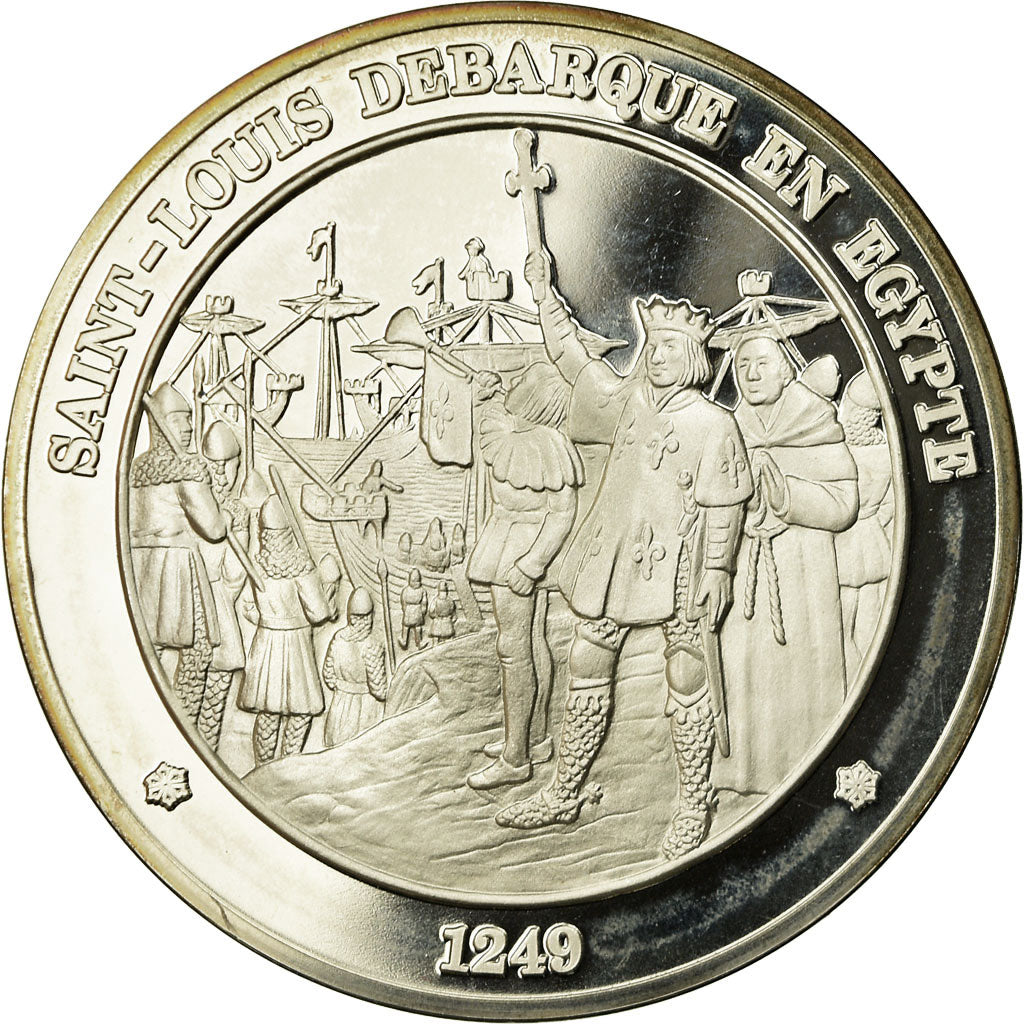 France, Medal, Saint-Louis Débarque en Egypte, MS(65-70), Silver
