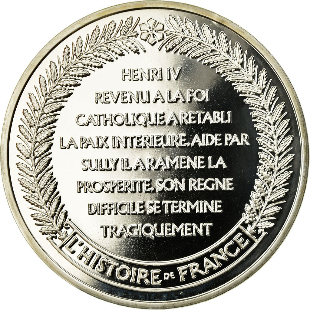 France, Medal, Henri IV, Pacificateur des Français., MS(65-70), Silver