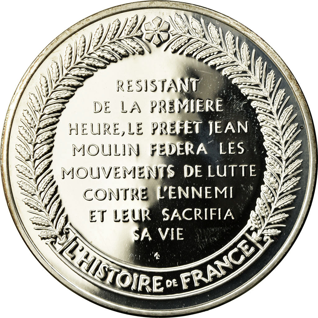 France, Medal, Jean Moulin lutta jusqu'à la Mort pour la France, MS(65-70)