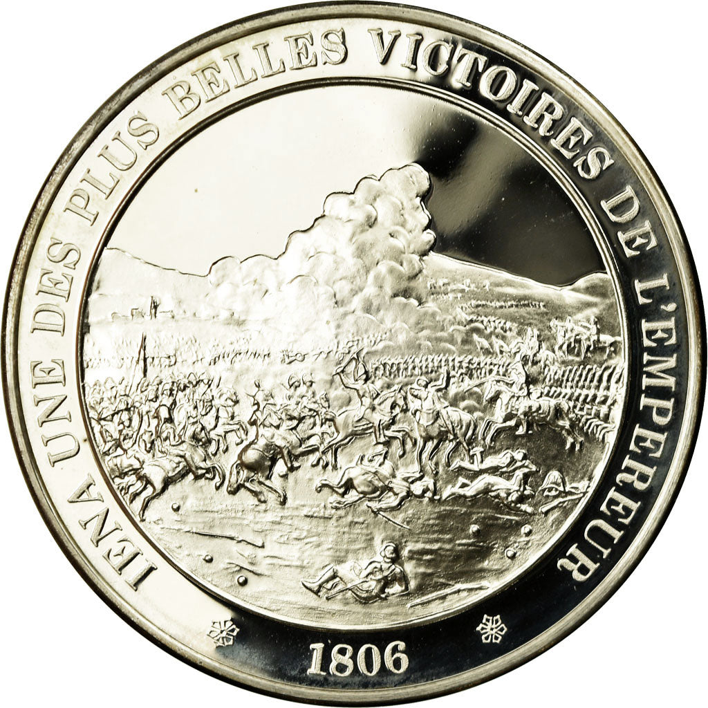 France, Medal, Napoléon Ier, Bataille d'Iena, MS(65-70), Silver