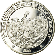 France, Médaille, Ivry, La Victoire du Panache Blanc d'Henri IV, FDC, Argent
