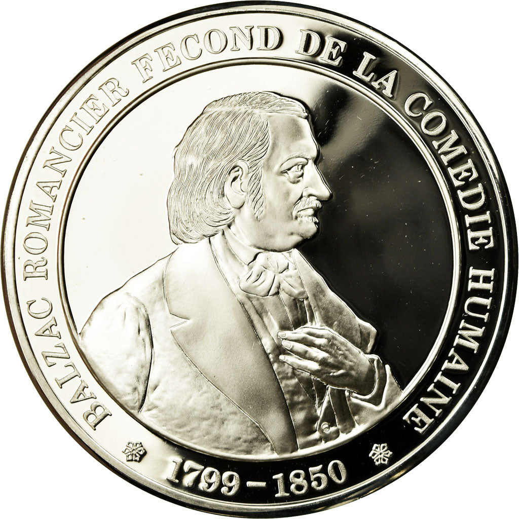 França, Medal, Balzac, la Comédie Humaine, MS(65-70), Prata