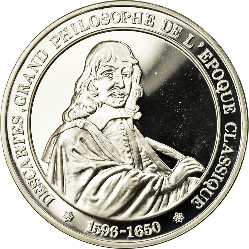 France, Medal, Descartes, Grand Philosophe de l'Epoque Classique, MS(65-70)