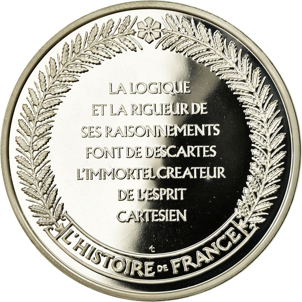 France, Medal, Descartes, Grand Philosophe de l'Epoque Classique, MS(65-70)