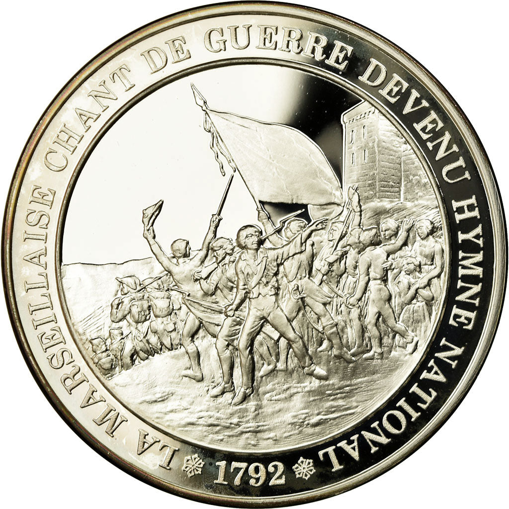 France, Medal, Révolution Française, La Marseillaise, MS(65-70), Silver