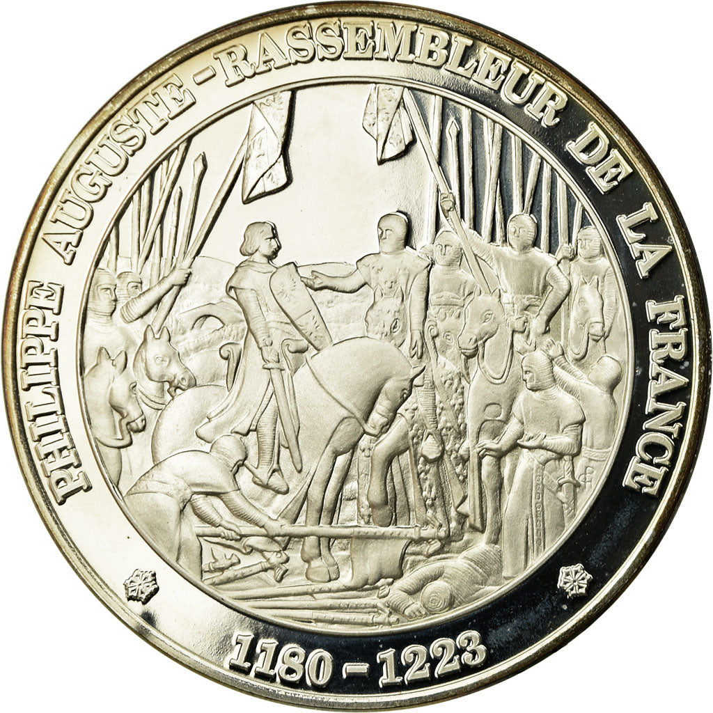 France, Medal, Philippe Auguste, History, MS(65-70), Silver