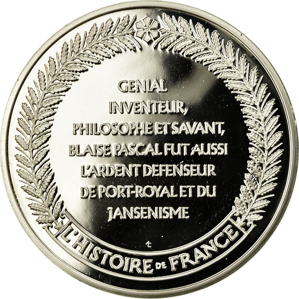 France, Medal, Blaise Pascale, Les Pensées, MS(65-70), Silver