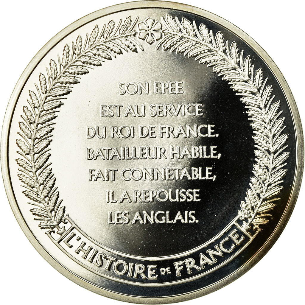 France, Medal, Du Guesclin, History, MS(65-70), Silver