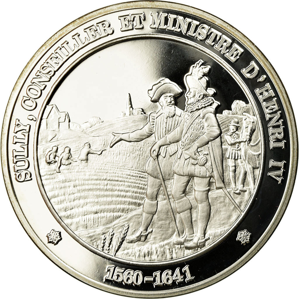France, Medal, Sully, Ministre d'Henri IV, History, MS(65-70), Silver