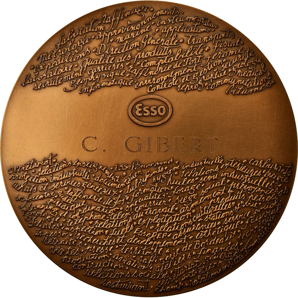 France, Médaille, Industrie, ESSO, 1988, Carbonnier, SUP, Bronze