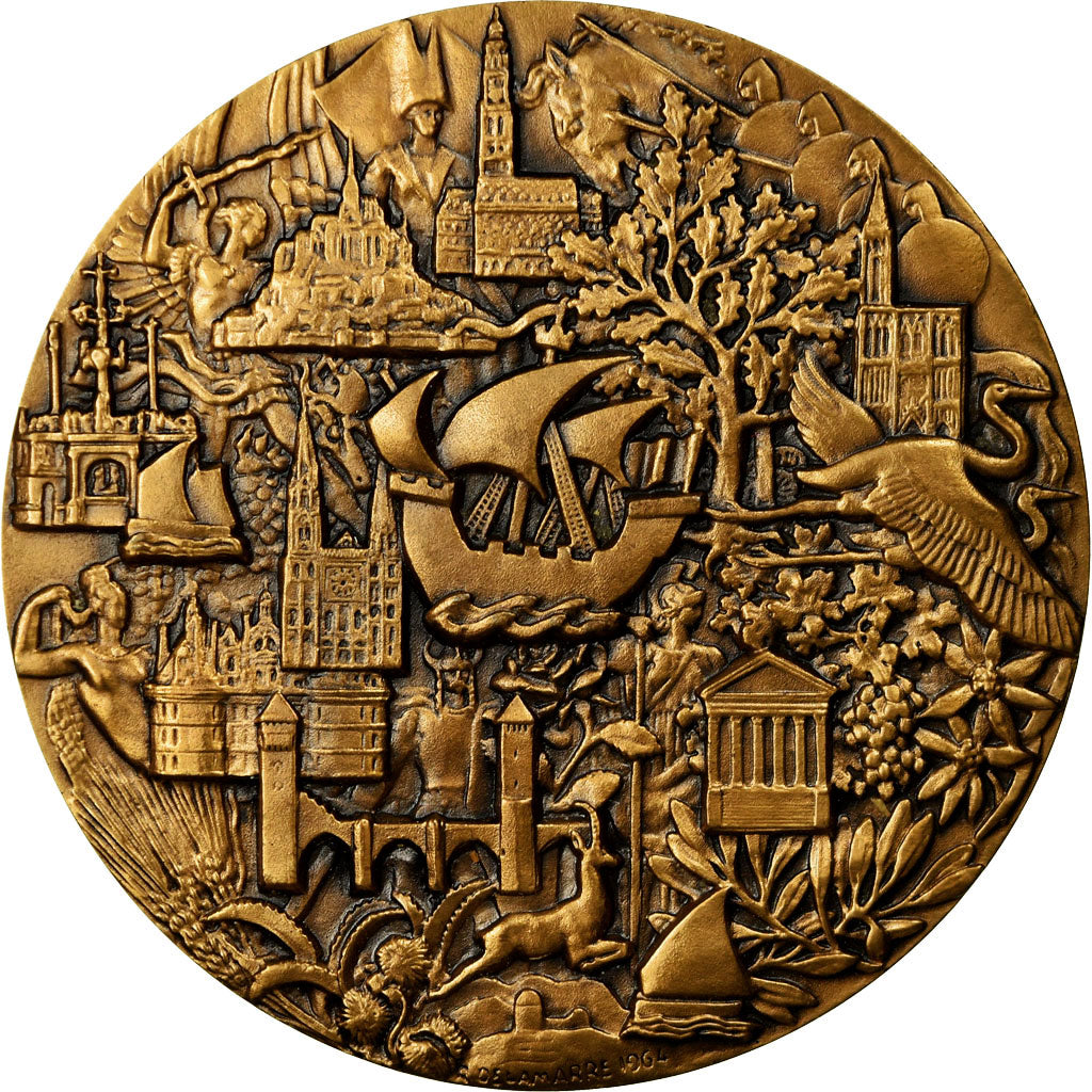 Frankreich, Medaille, Touring Club de France, 1964, Delamarre, UNZ, Bronze