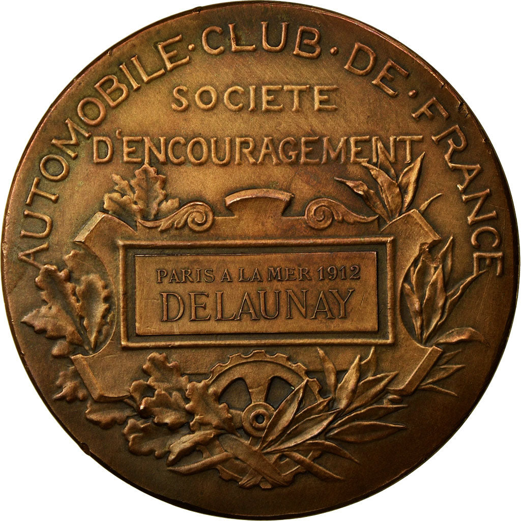 France, Medal, Automobile Club de France, 1912, Dupuis.D, AU(55-58), Bronze