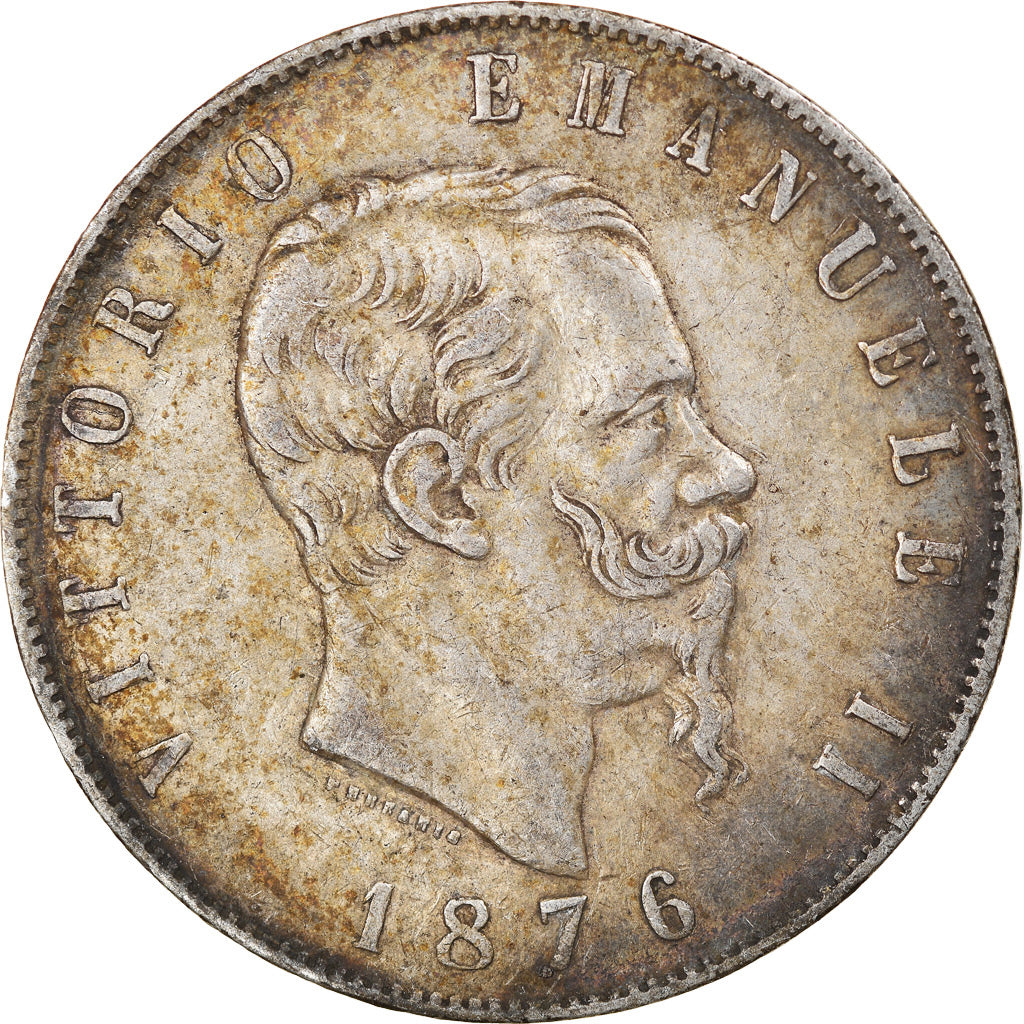 Monnaie, Italie, Vittorio Emanuele II, 5 Lire, 1876, Rome, TTB, Argent, KM:8.4