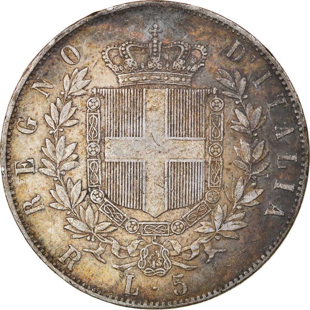 Monnaie, Italie, Vittorio Emanuele II, 5 Lire, 1876, Rome, TTB, Argent, KM:8.4