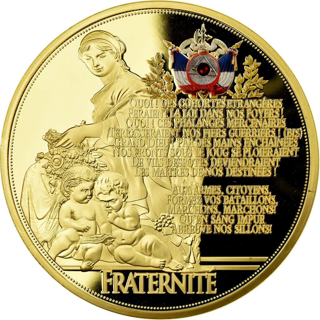 France, Medal, Marianne, Liberté Egalité Fraternité, 2015, MS(65-70), Copper