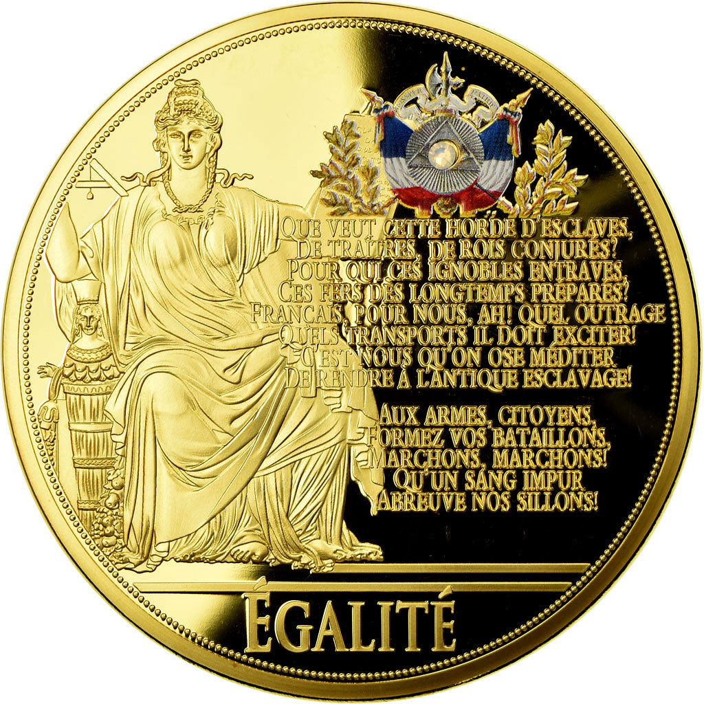 France, Medal, Marianne, Liberté Egalité Fraternité, 2015, MS(65-70), Copper