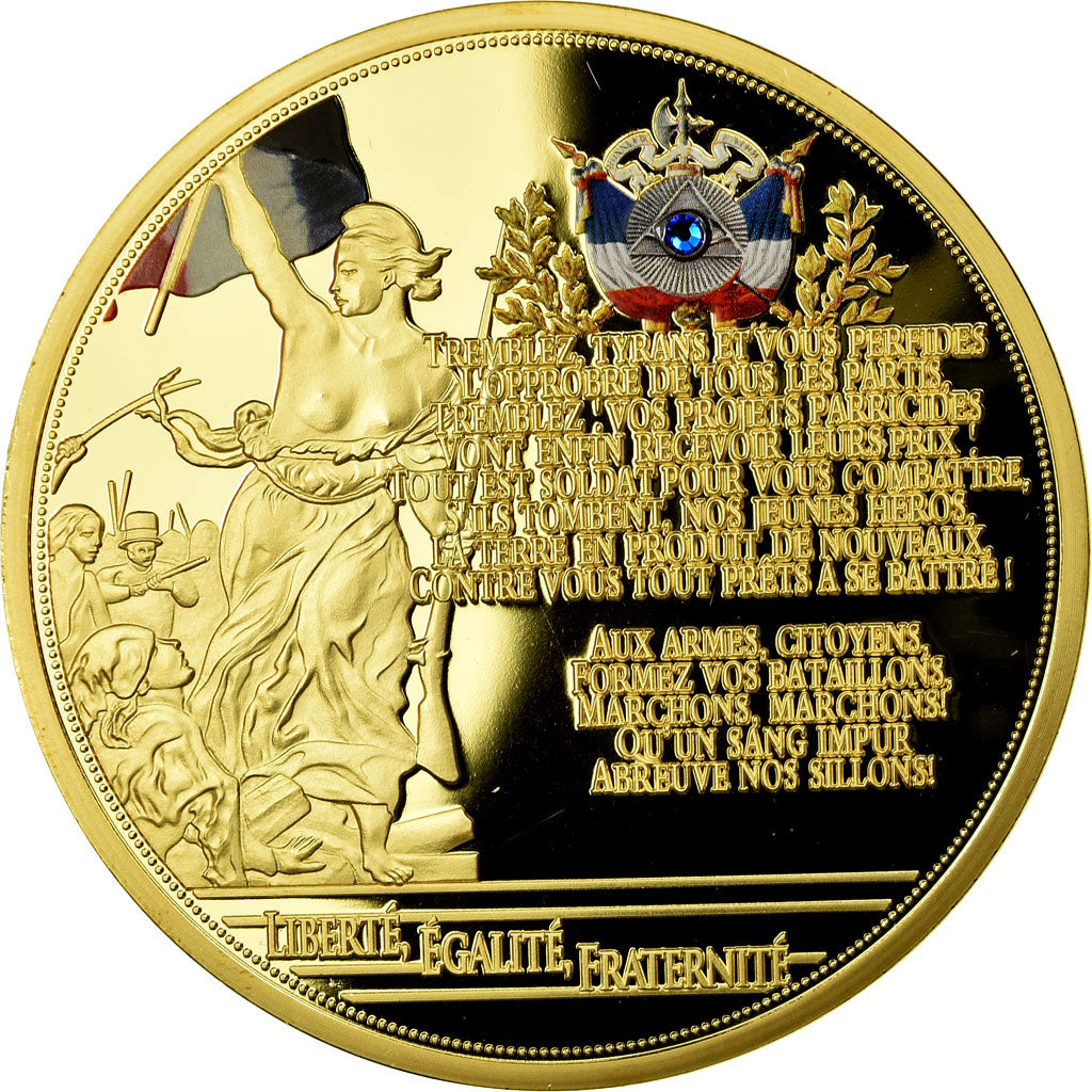 France, Medal, Marianne, Liberté Egalité Fraternité, 2015, MS(65-70), Copper