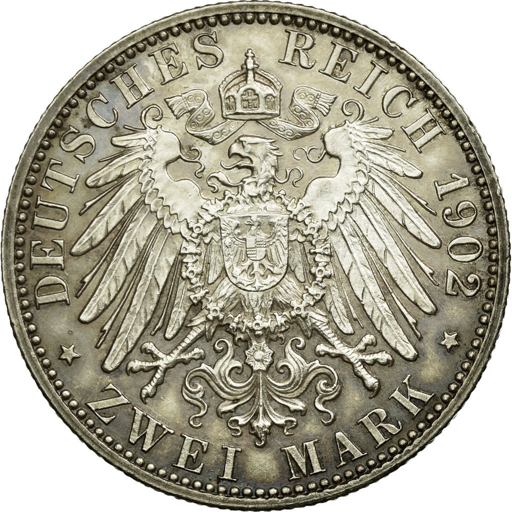 Münze, Deutsch Staaten, BADEN, Friedrich I, 2 Mark, 1902, VZ, Silber