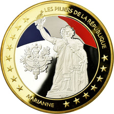 Frankreich, Medaille, Les piliers de la République, Marianne, 2015, STGL