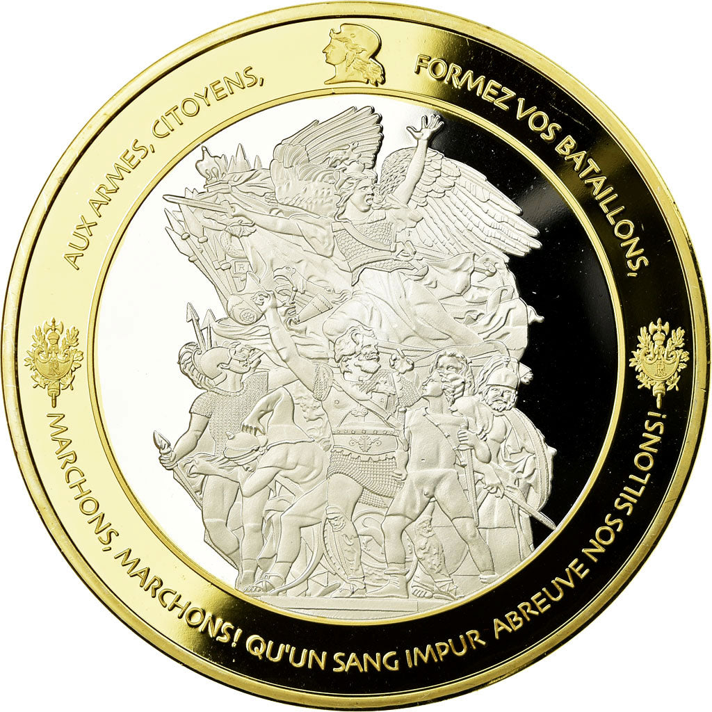 France, Médaille, Les piliers de la République, Marianne, 2015, FDC, Copper