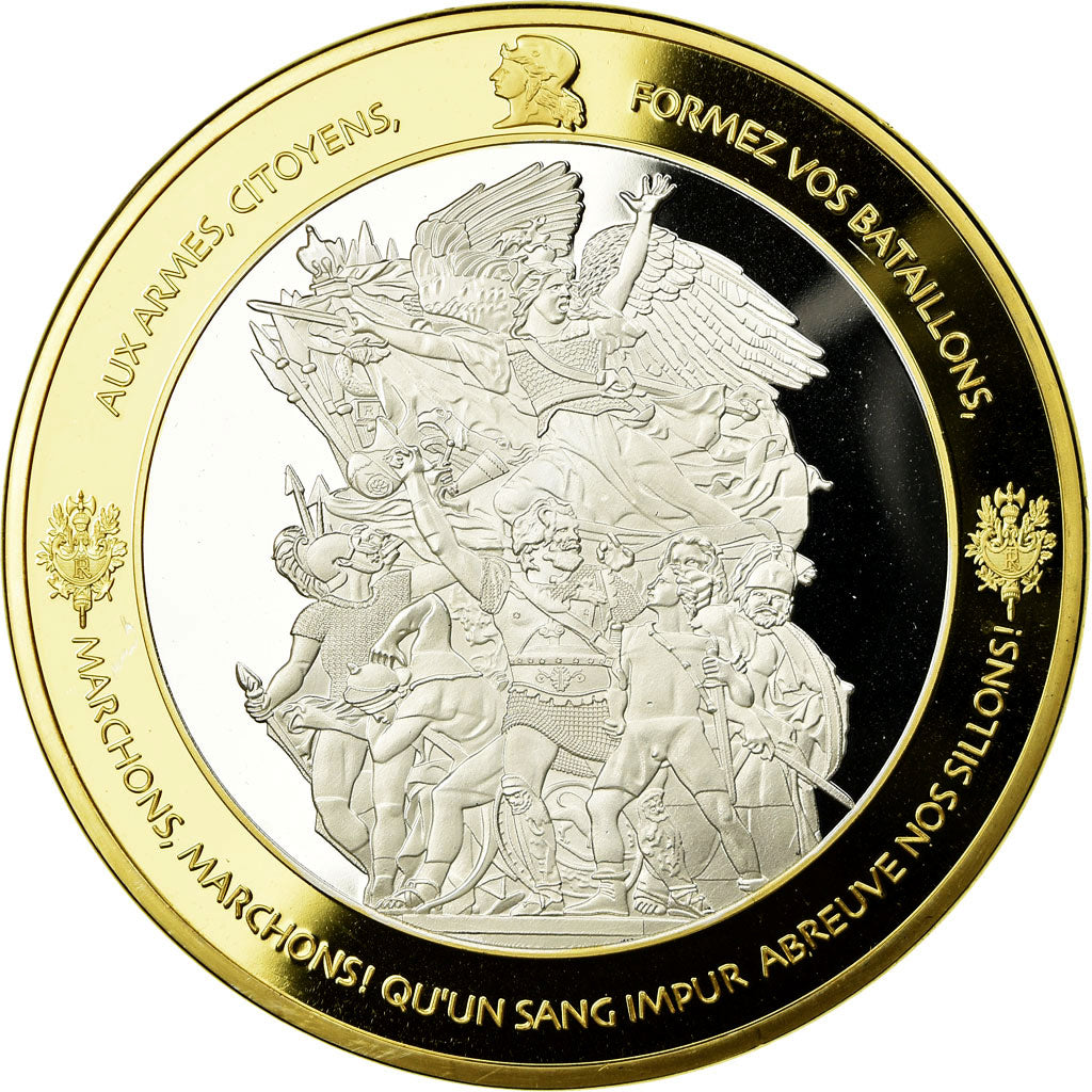 France, Médaille, Les piliers de la République, Marianne, 2015, FDC, Copper