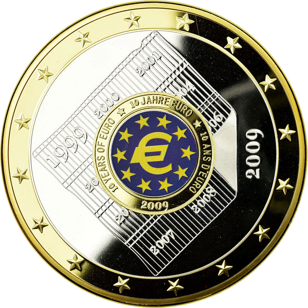 France, Medal, Géants Euro, 2009, MS(65-70), Copper Gilt