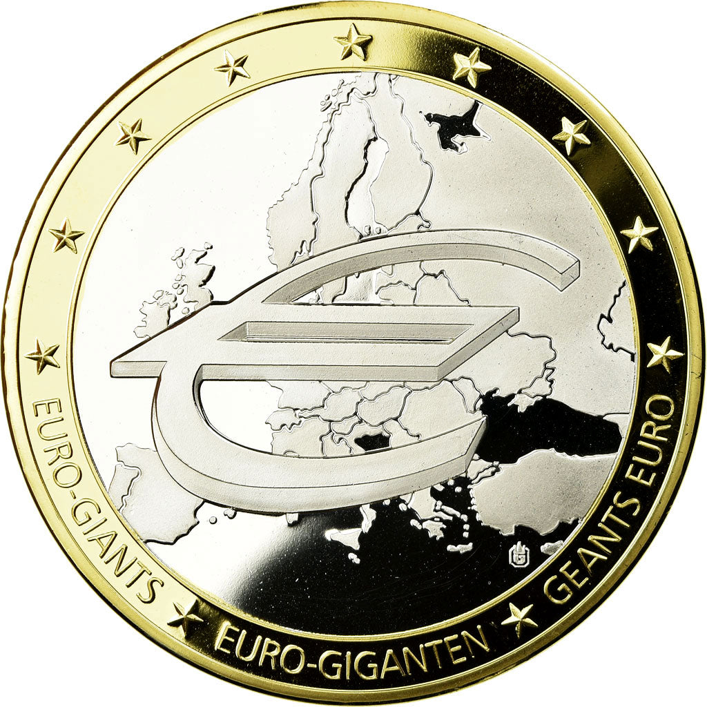 France, Medal, Géants Euro, 2009, MS(65-70), Copper Gilt