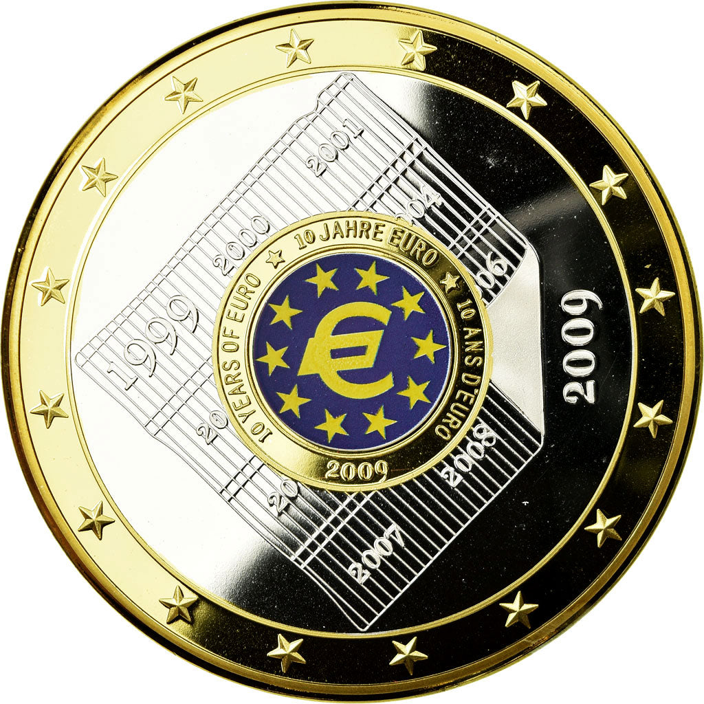 France, Medal, Géants Euro, 2009, MS(65-70), Copper Gilt