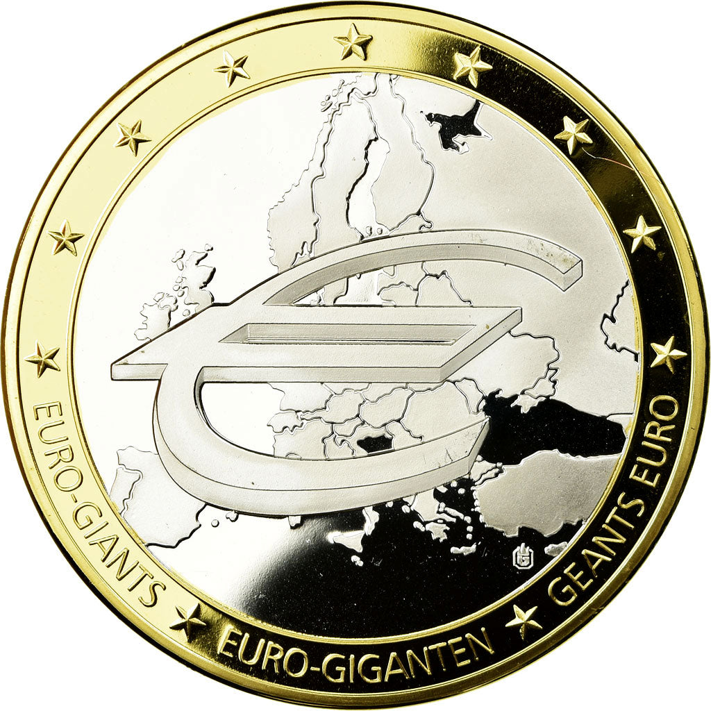 France, Medal, Géants Euro, 2009, MS(65-70), Copper Gilt