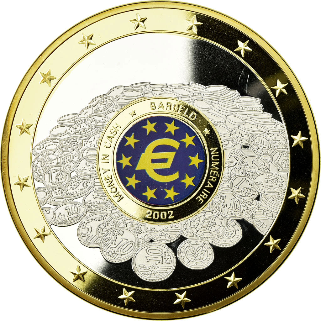 France, Medal, Géants Euro, Numéraire, 1995, MS(65-70), Copper Gilt