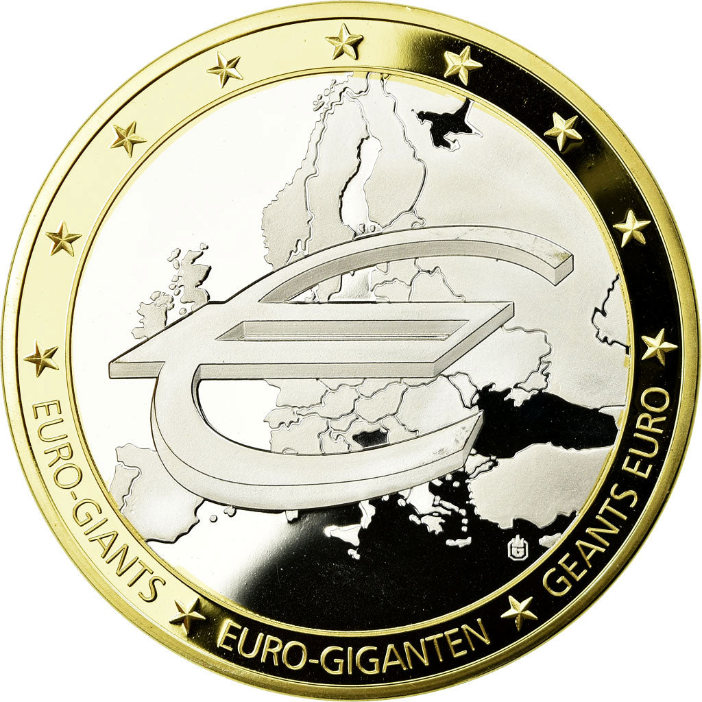 France, Medal, Géants Euro, Numéraire, 1995, MS(65-70), Copper Gilt