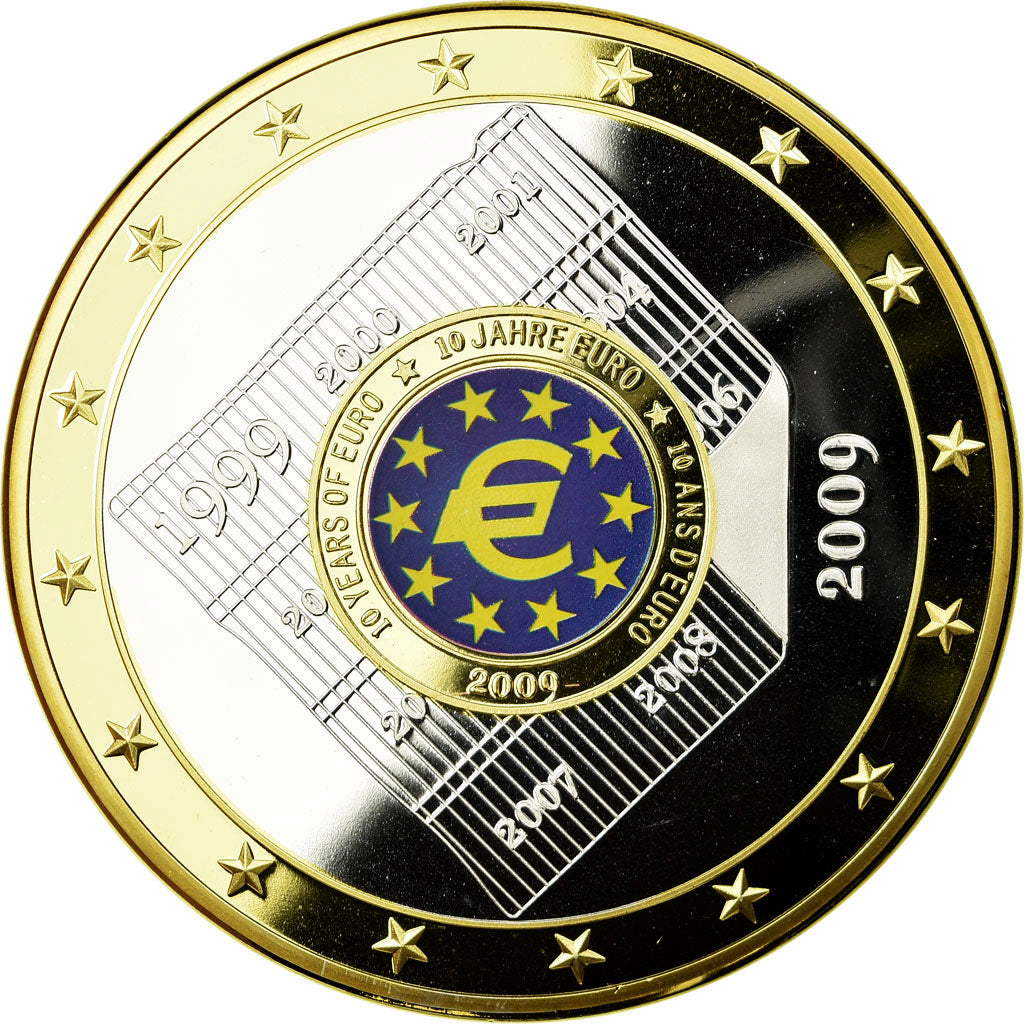 France, Medal, Géants Euro, 2009, MS(65-70), Copper Gilt