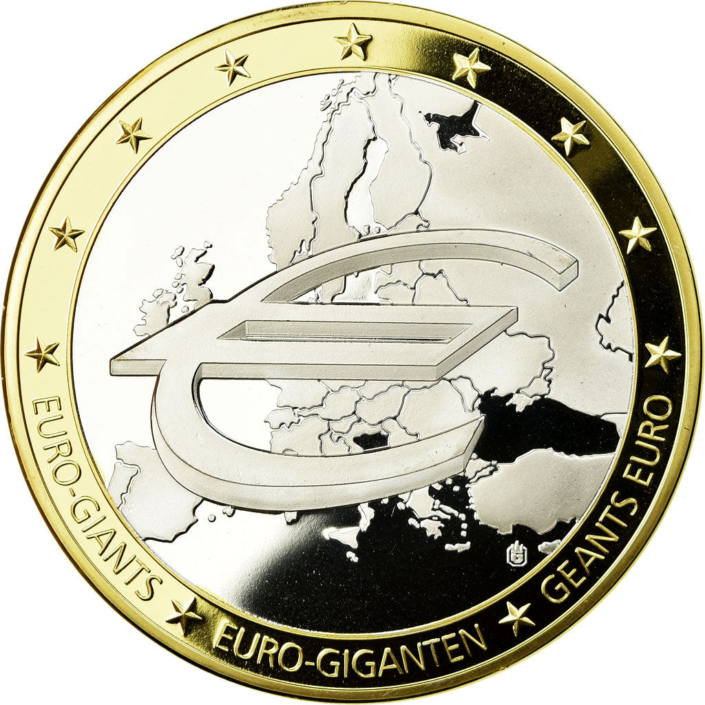 France, Medal, Géants Euro, 2009, MS(65-70), Copper Gilt