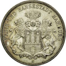Monnaie, Etats allemands, HAMBURG, 3 Mark, 1912, Hamburg, TTB+, Argent