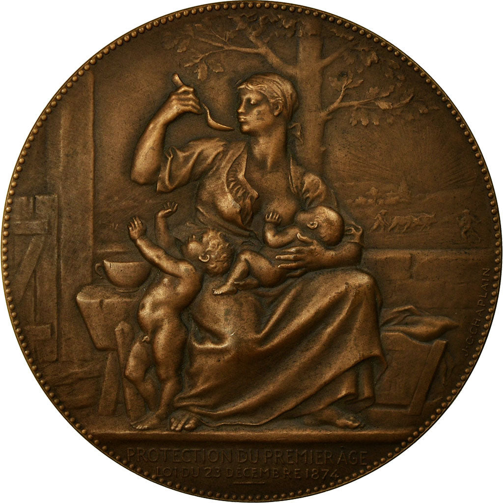 France, Medal, Protection du Premier Age, Ministère de l'Intérieur, Chaplain